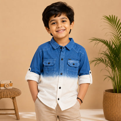 Double Shaded Premium Shirt - blue