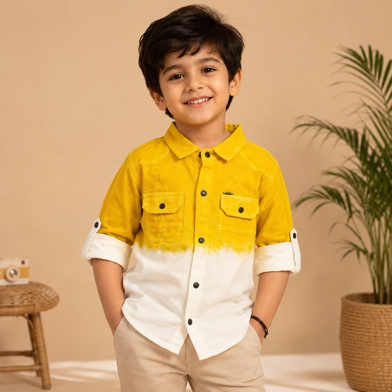Double Shaded Premium Shirt - Yellow