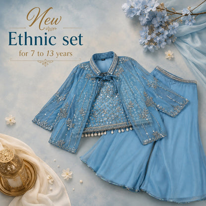 Glorious Ethnic set - Dusty Blue