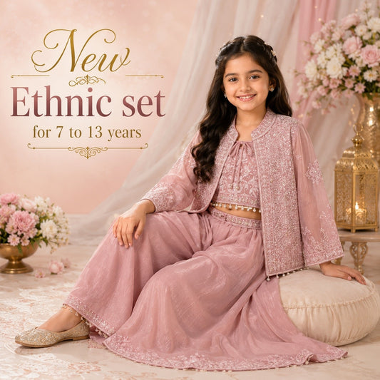 3 Piece Set Ethnic set - Dusty Pink