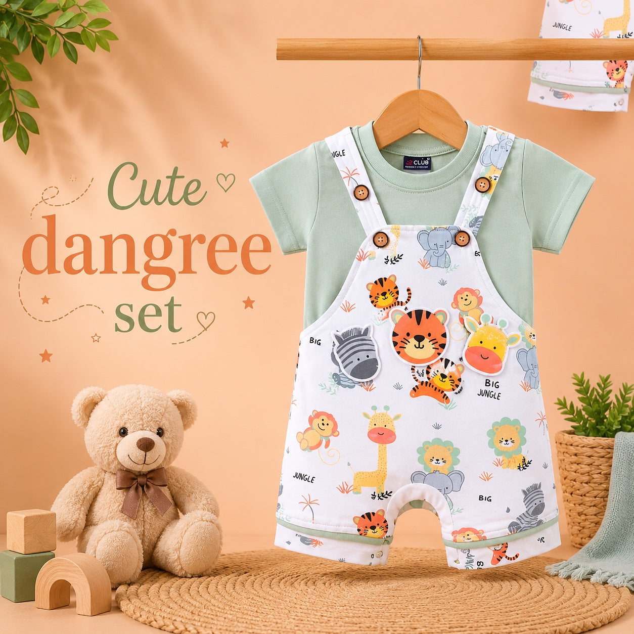 Cute Pista Jungle Animal Dangree Set