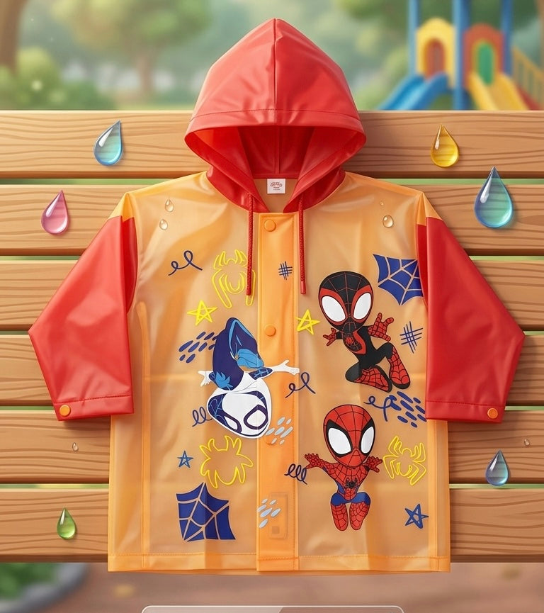 Kids Spider-Man Hooded Raincoat