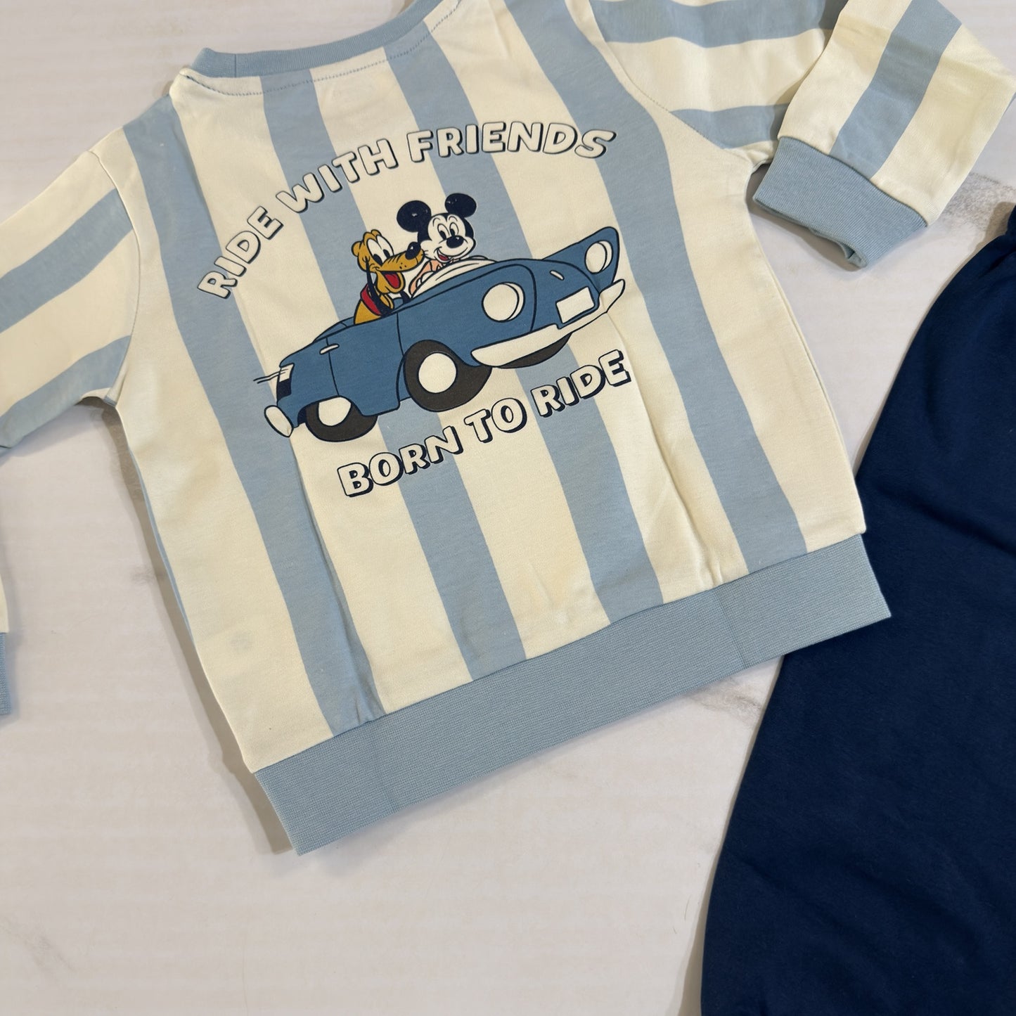 Mickey Blue Strips Full Sleeve set