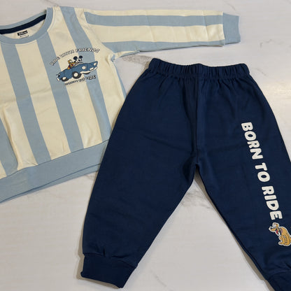 Mickey Blue Strips Full Sleeve set