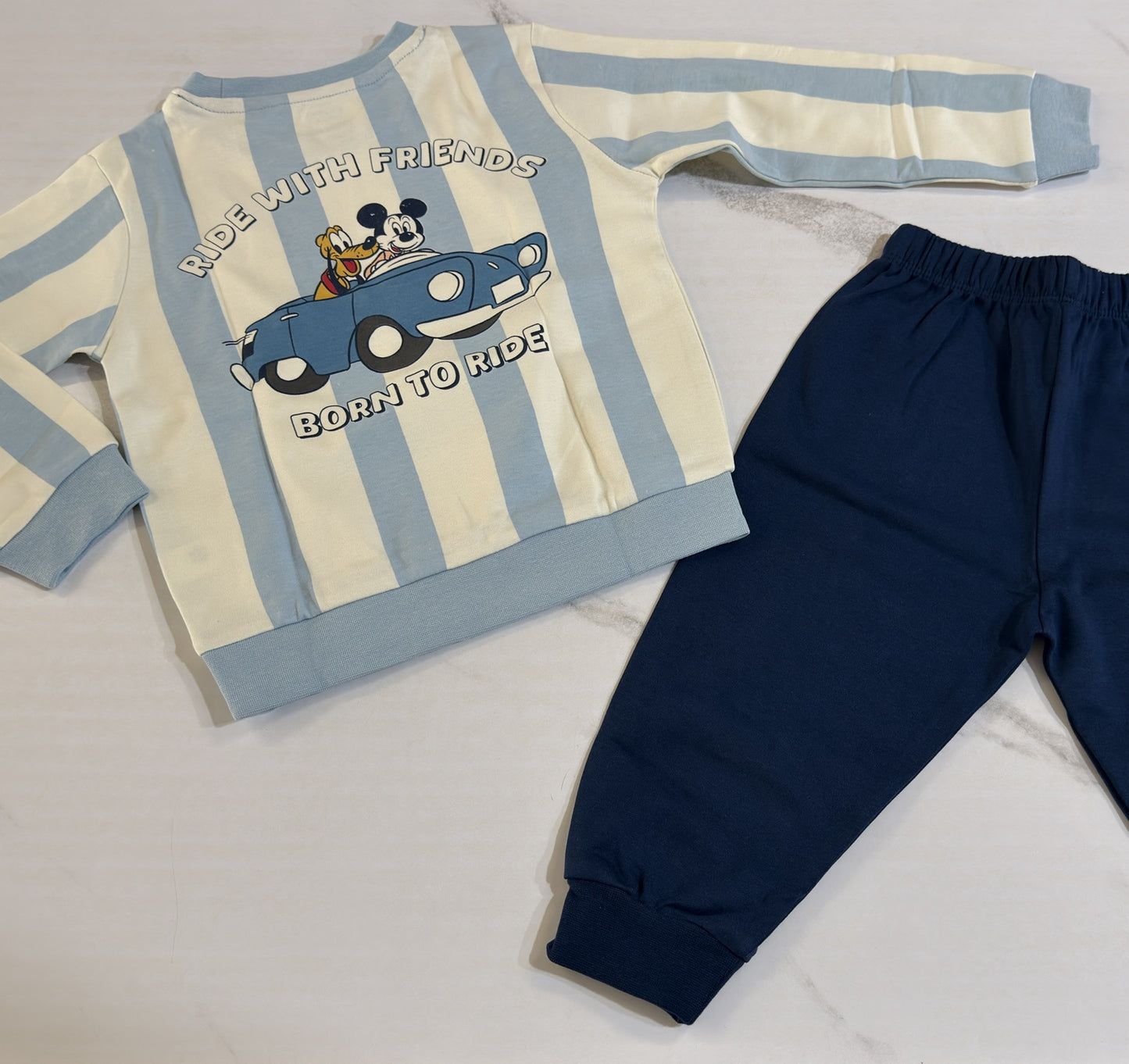 Mickey Blue Strips Full Sleeve set