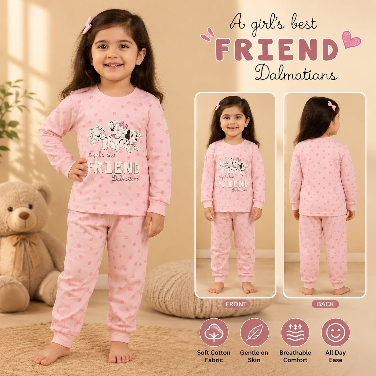 Cute Pink Full Sleeve set