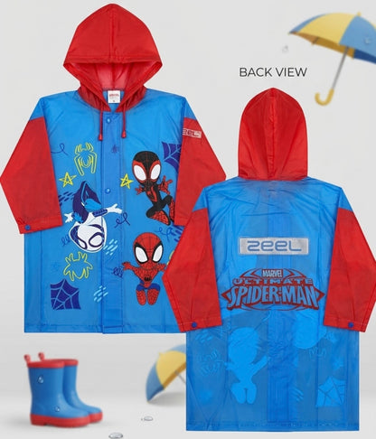 Kids Spider-Man Hooded Raincoat