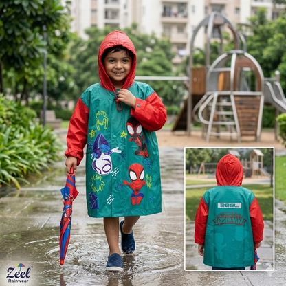 Kids Spider-Man Hooded Raincoat