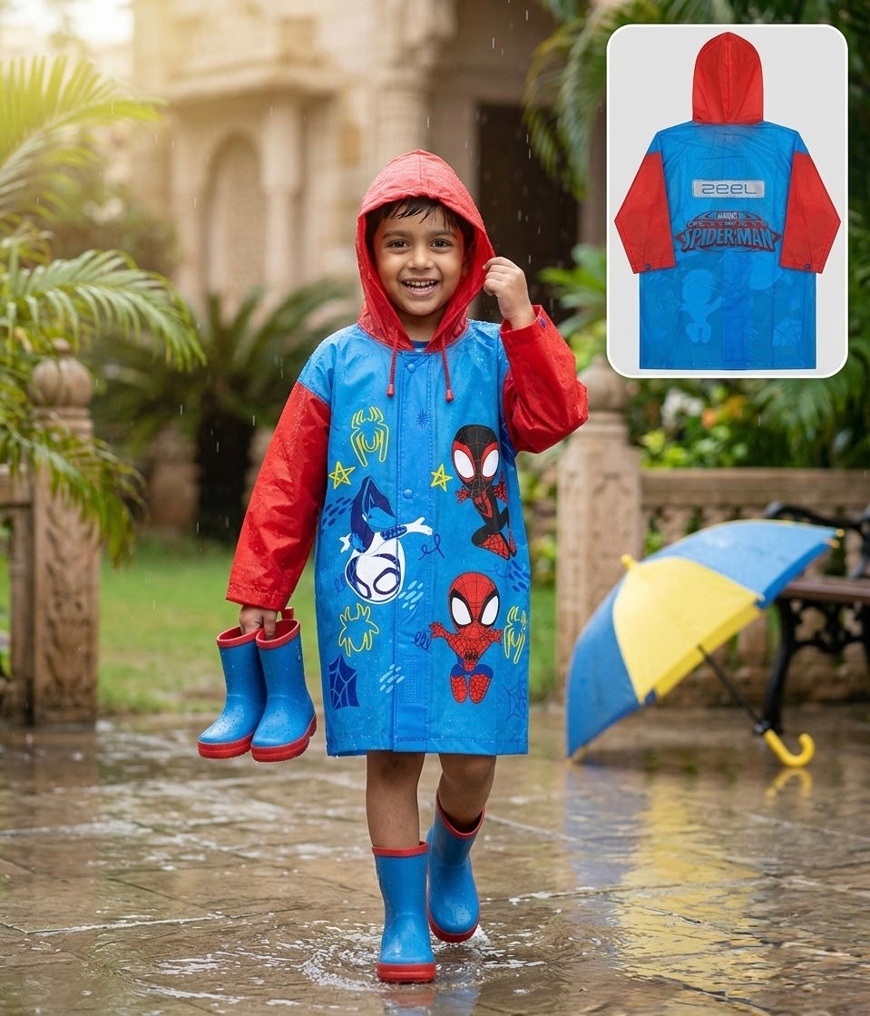 Kids Spider-Man Hooded Raincoat