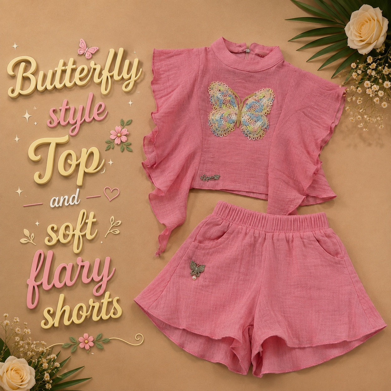 ButterFly pattern Unique set - Pink