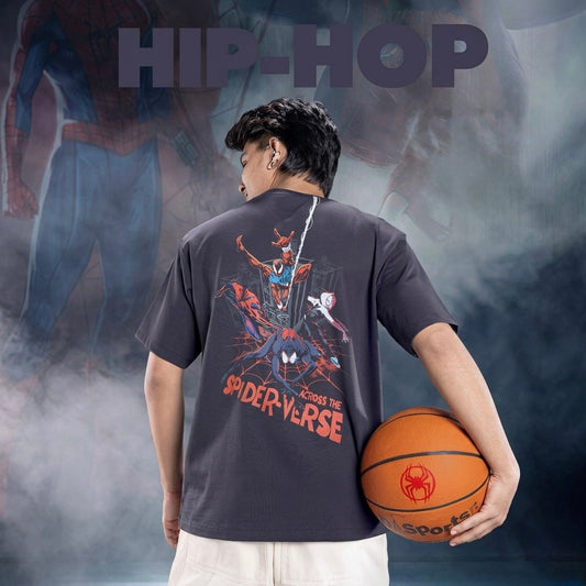 Marvel Spiderman Backprinted Oversize Drop Shoulder