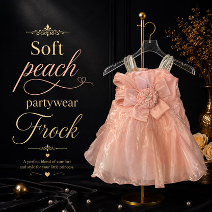 Glowy Peach Party Frock