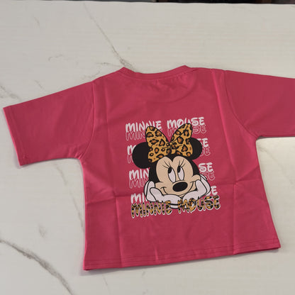 Rani Pink Minnie Crop Tshirt