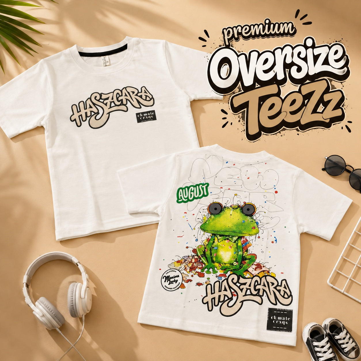 Oversize Premium White TeeZz