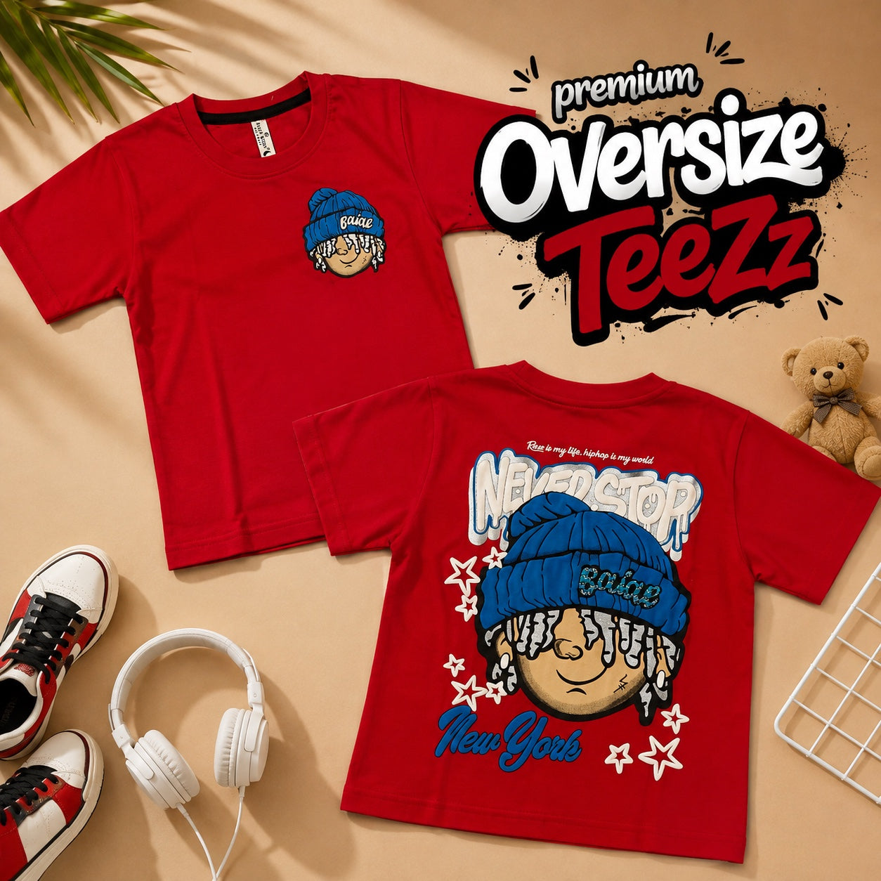 Oversize Premium Red TeeZz
