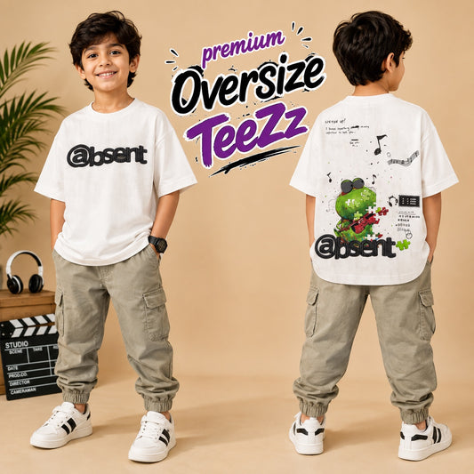 Oversize Premium White Absent TeeZz ^