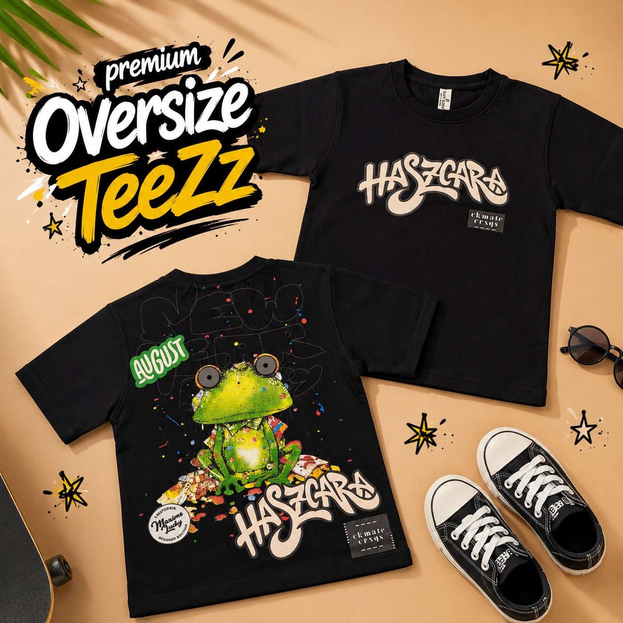 Oversize Premium Black TeeZz