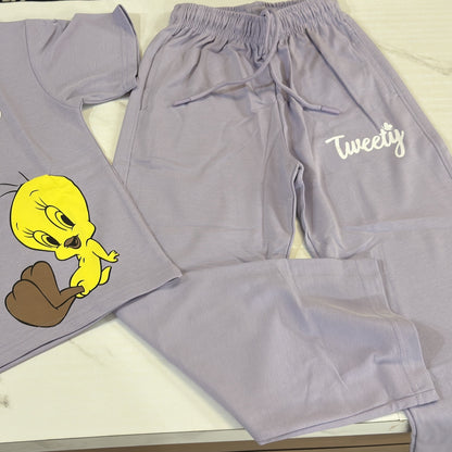 Purple Tweety Disney 2-Piece Cordset | Premium Cotton Co-Ord Set