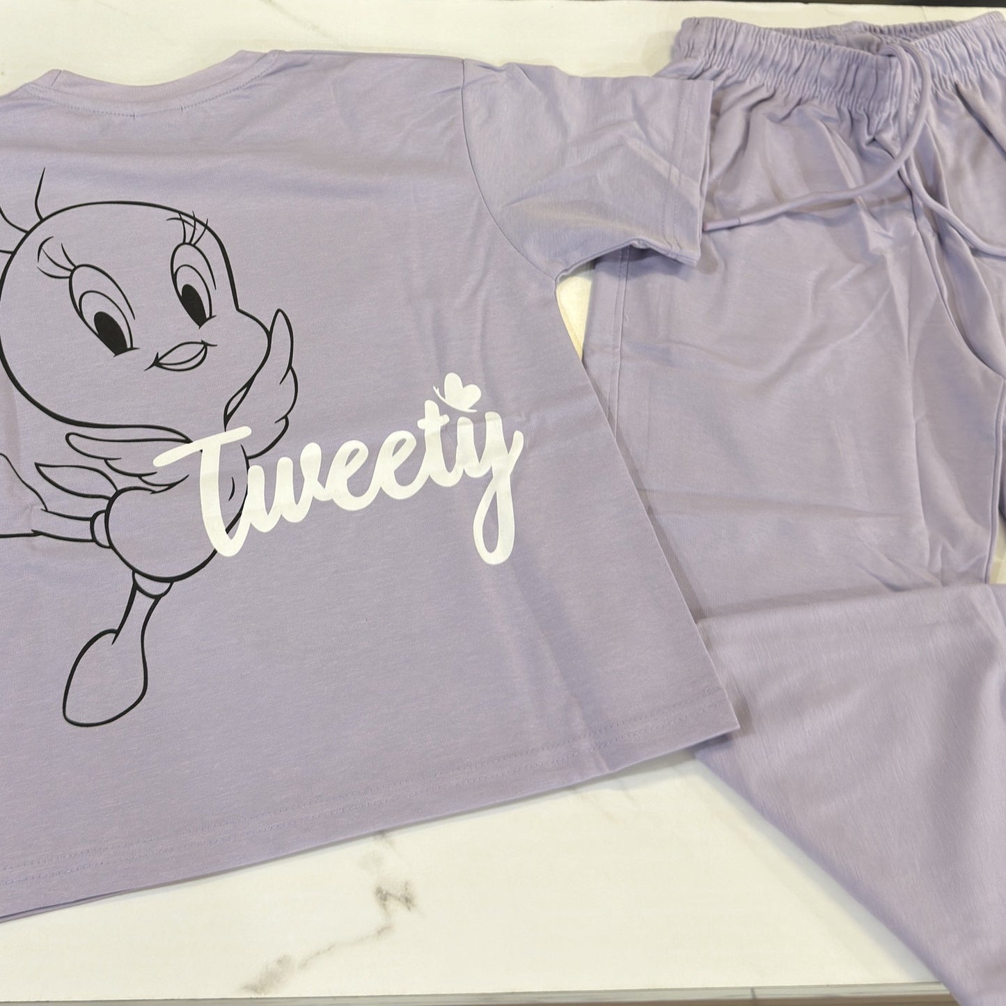 Purple Tweety Disney 2-Piece Cordset | Premium Cotton Co-Ord Set