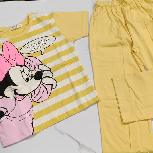 Yellow Disney 2-Piece Cordset | Premium Cotton Co-Ord Set