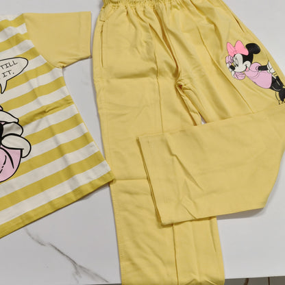 Yellow Disney 2-Piece Cordset | Premium Cotton Co-Ord Set