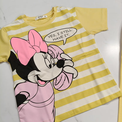 Yellow Disney 2-Piece Cordset | Premium Cotton Co-Ord Set