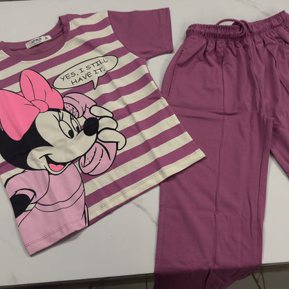Purple Disney 2-Piece Cordset | Premium Cotton Co-Ord Set
