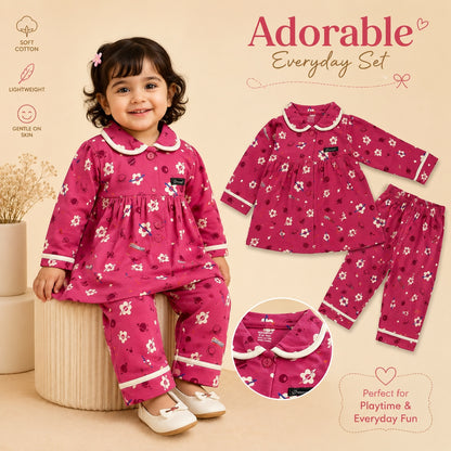 Rani Pink Semi Frock set