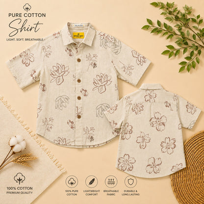 Boxy Fit Pure Cotton Printed Shirt