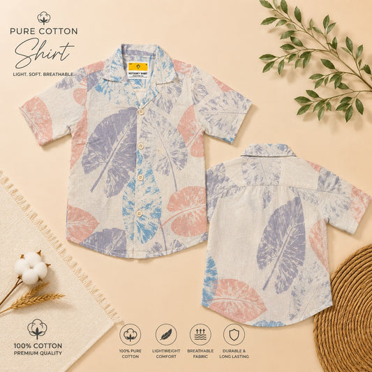Boxy Fit Pure Cotton pastel shades Printed Shirt(2)
