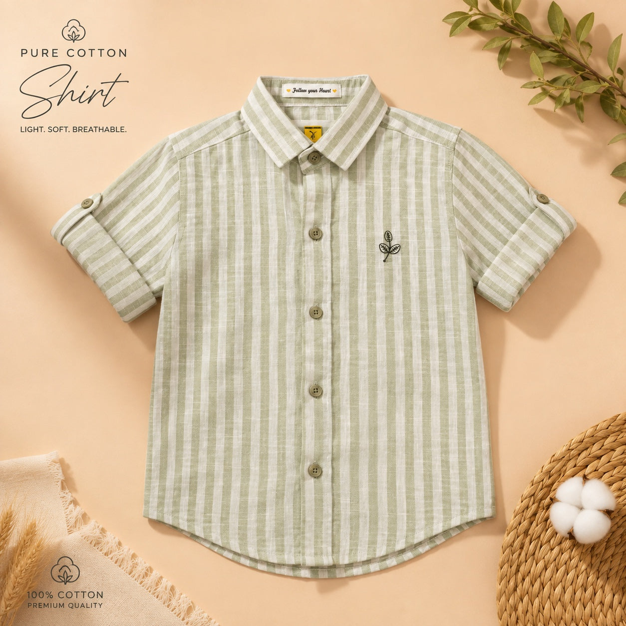 Pista Pure Cotton Strip Shirt