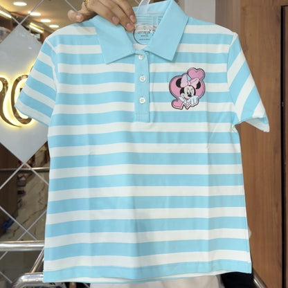 Disney Sky Blue Strips Tshirts