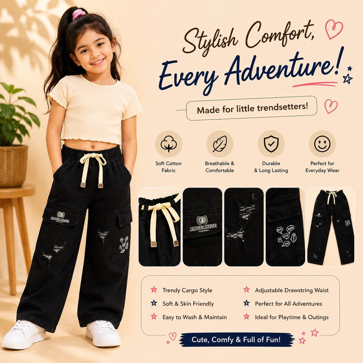 Comfort Carrot Fit Baggy - Pure Black