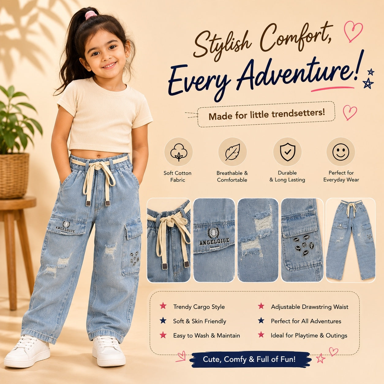 Comfort Carrot Fit Baggy - Faded Sky