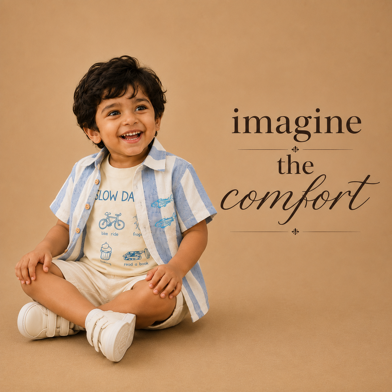 Blue : Khadi Cotton 3 Piece Set