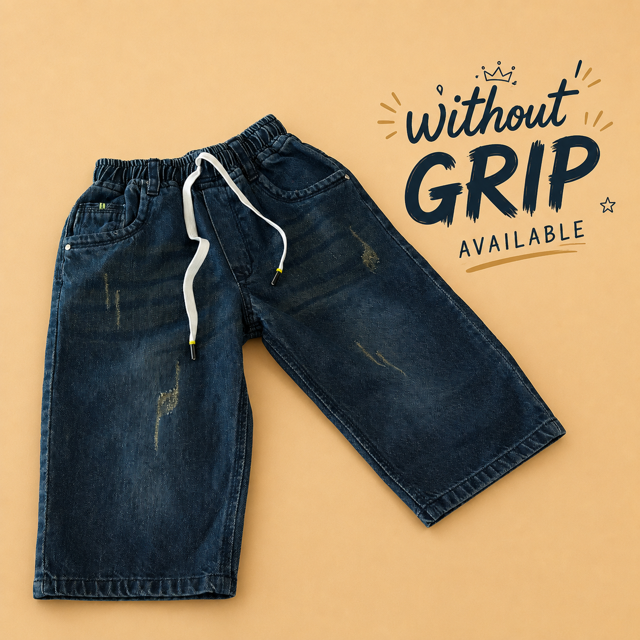 Denim Capri Faded dark blue ( unisex )