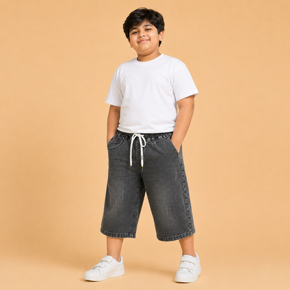 Denim Capri Faded Grey ( unisex )