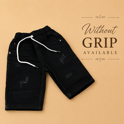 Denim Mini Capri Faded sky black ( unisex )
