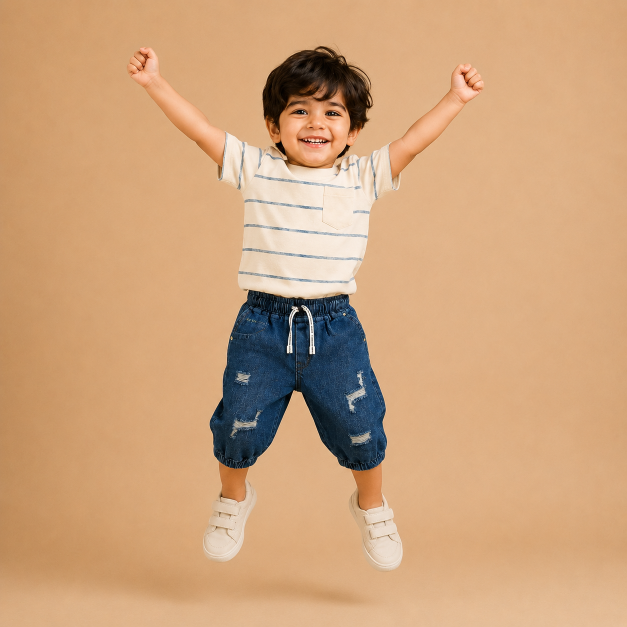 Denim Mini Capri Faded navy blue ( unisex )
