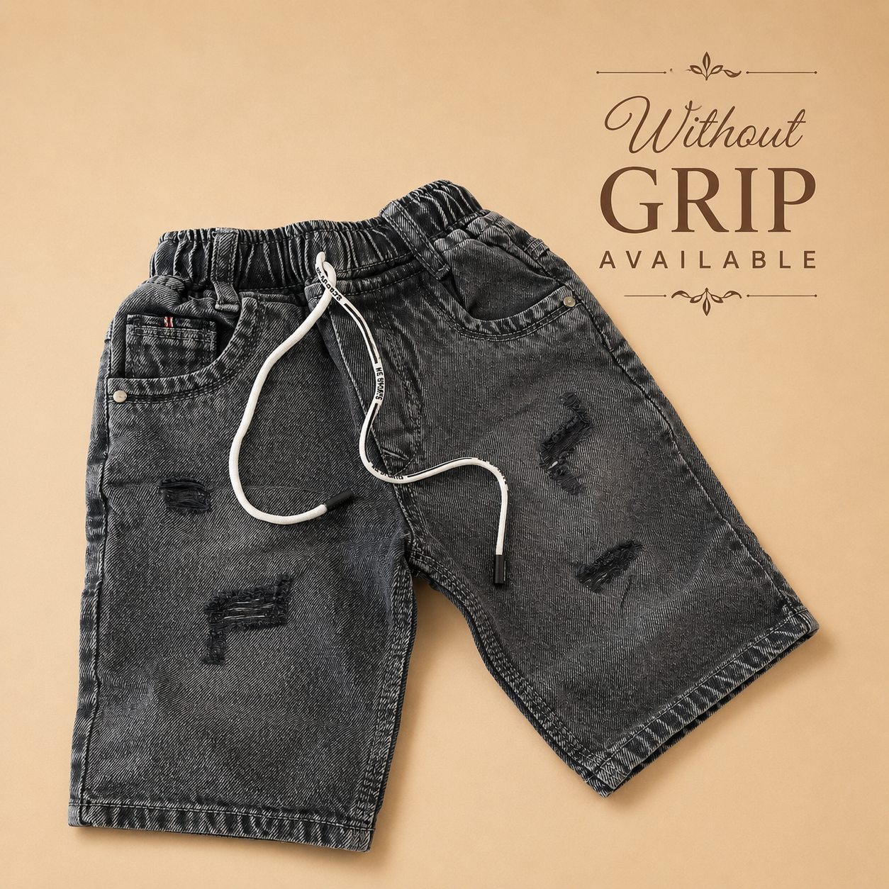 Denim Mini Capri Faded Grey ( unisex )