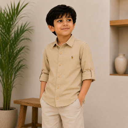 Plain Cream - Pure Cotton Shirt