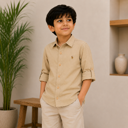 Plain Cream - Pure Cotton Shirt