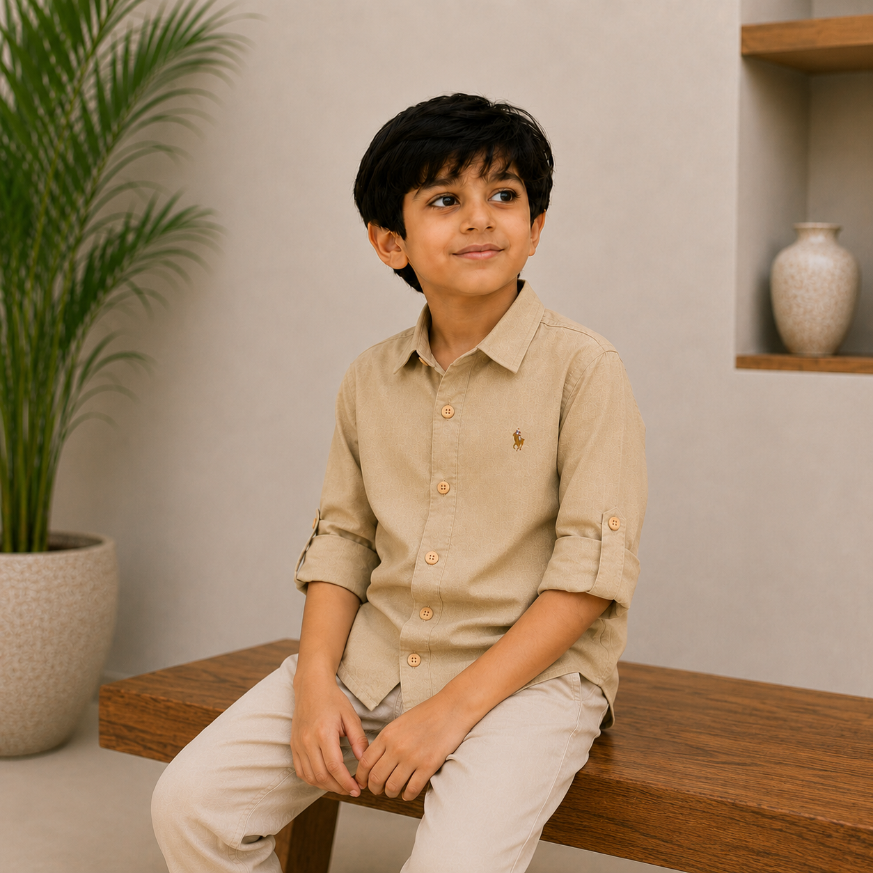 Plain Cream - Pure Cotton Shirt