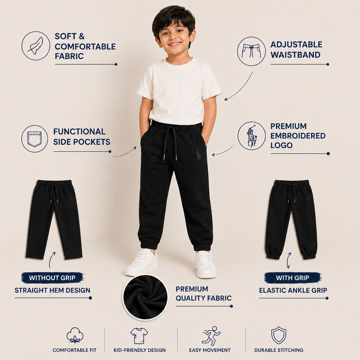 Black Soft Joggers bottom