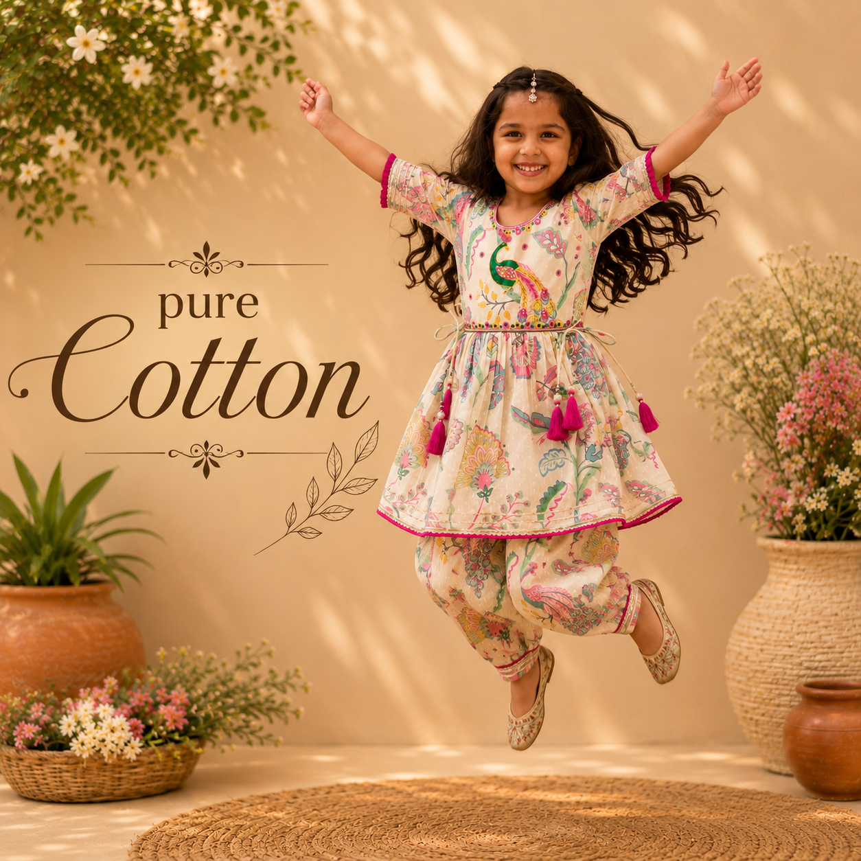 Pure Cotton Ethnicwear - peacock Trend