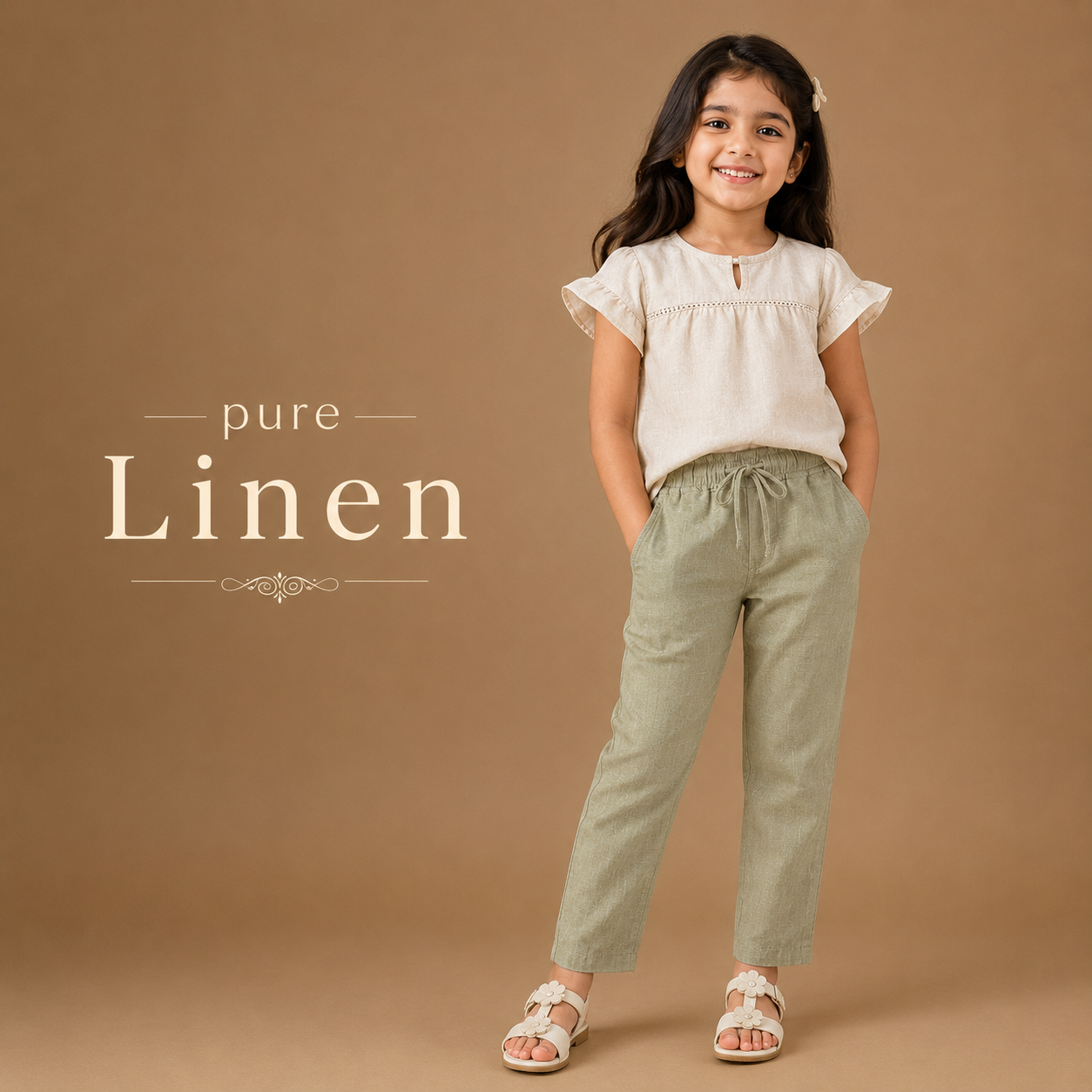 Pure Linen - Beige shade Bottom