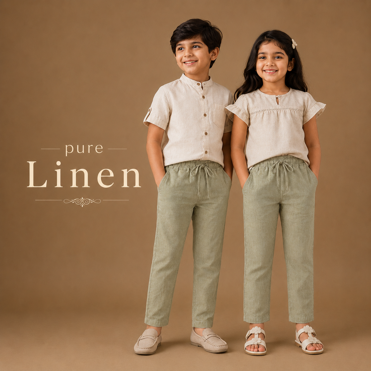 Pure Linen - Beige shade Bottom