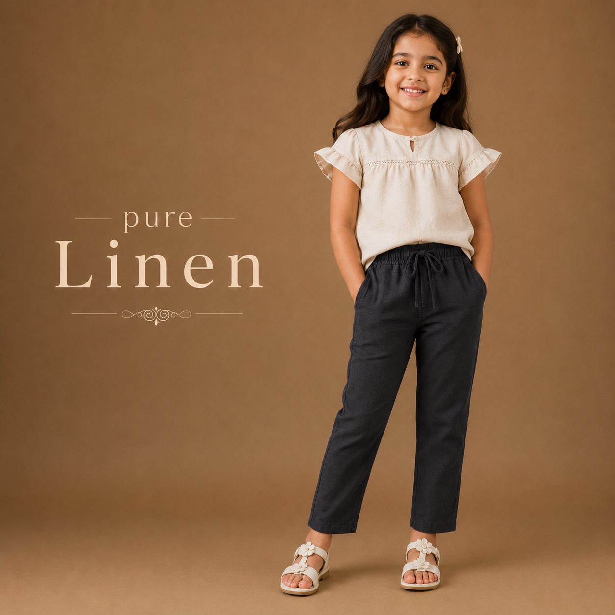 Pure Linen - Carbon Grey shade Bottom