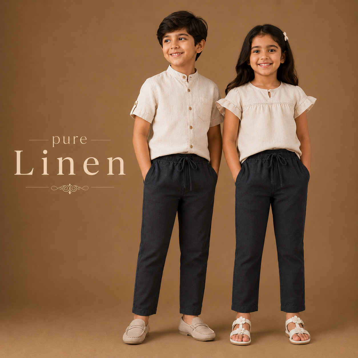 Pure Linen - Carbon Grey shade Bottom