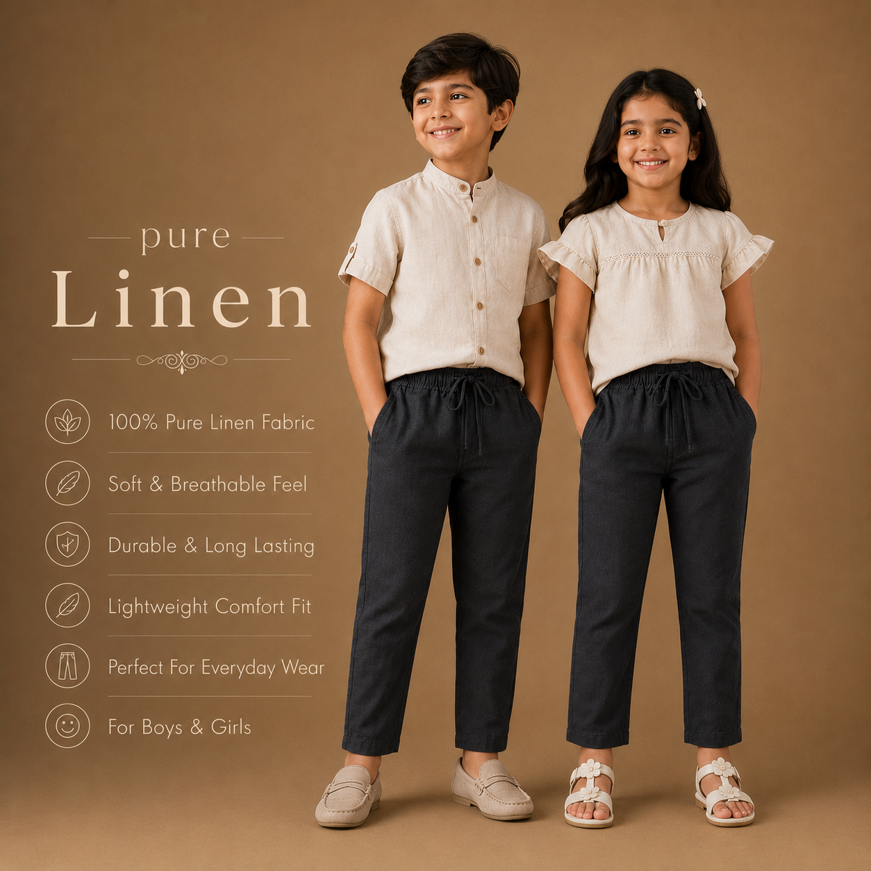 Pure Linen - Carbon Grey shade Bottom
